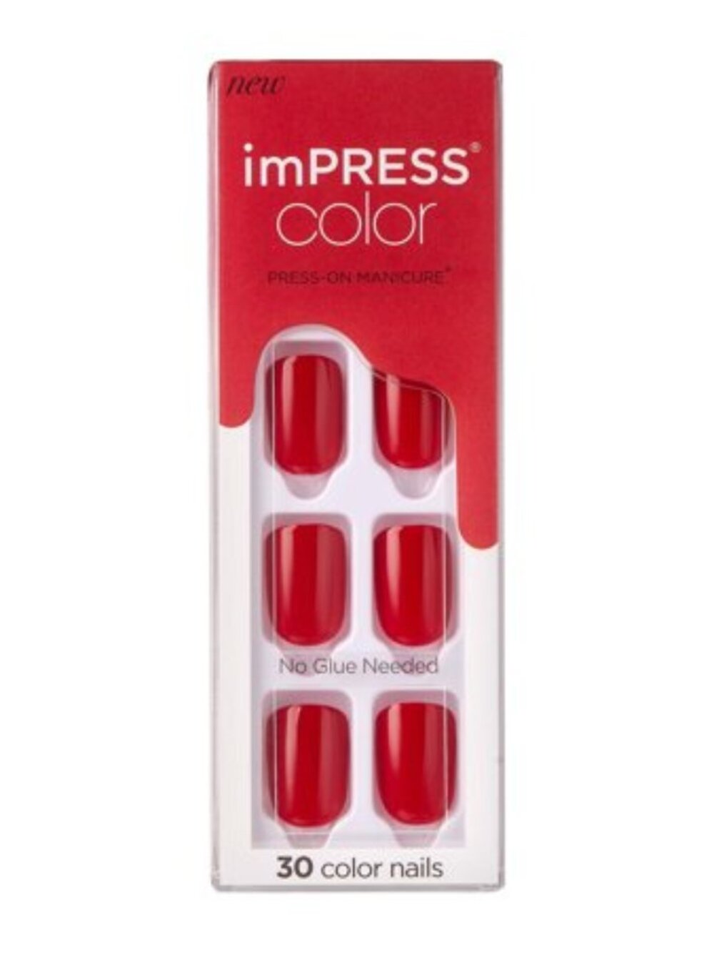 KISS ImPRESS Color Press-on Manicure - Reddy or Not Short